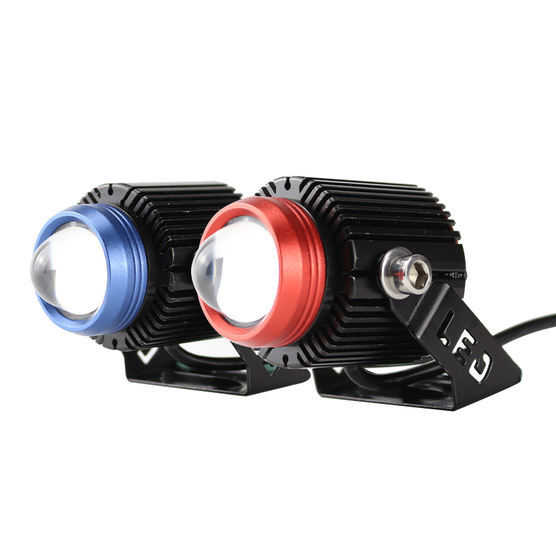 motorcycle led spotlights two-color daytime running lights automobile fog lights refitted far and near integration